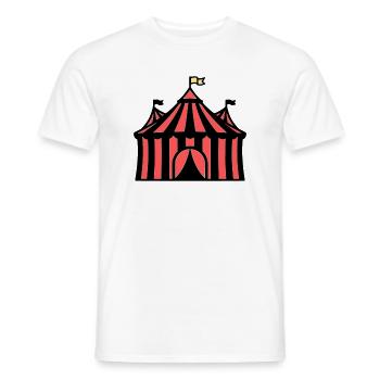 Circus Tent Manege Circus Colorful - Men's T-Shirt - white - Front - AI Model Male 178 dark (178cm)