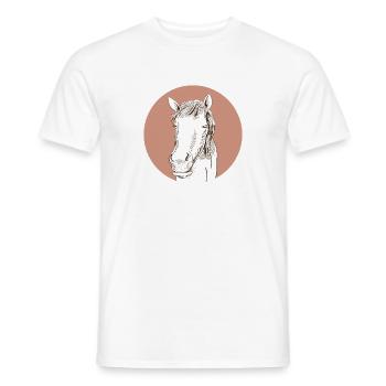 Cheval - T-shirt homme - blanc - Devant - AI Model Male 178 dark (178cm)