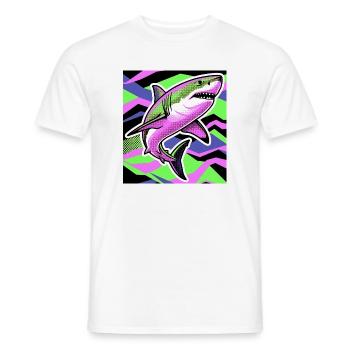 Shark - Men's T-Shirt - white - Front - AI Model Male 178 dark (178cm)