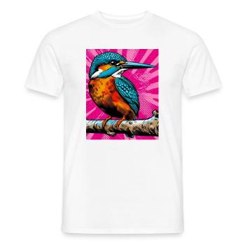 kingfisher - Men's T-Shirt - white - Front - AI Model Male 178 dark (178cm)