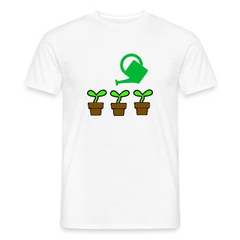 Giardino - T-shirt uomo - bianco - Fronte - AI Model Male 178 dark (178cm)
