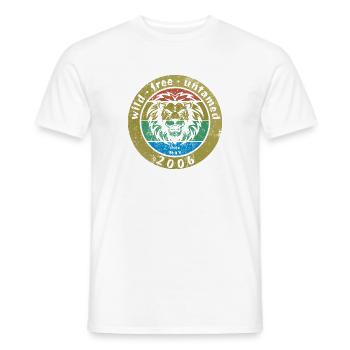 20. Geburtstag Sauvage, libre et indompté depuis 05/2006 - T-shirt homme - blanc - Devant - AI Model Male 178 dark (178cm)