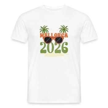 Mallorca 2026 - Men's T-Shirt - white - Front - AI Model Male 178 dark (178cm)
