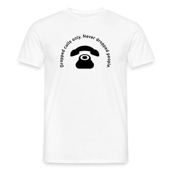 Vintage-Handy-Symbol Verschwende deine Zeit nicht, Kontakt - Männer T-Shirt - Weiß - Vorne - AI Model Male 178 dark (178cm)