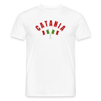 Catania Italienische Flaggen - Männer T-Shirt - Weiß - Vorne - AI Model Male 178 dark (178cm)