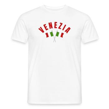 Venezia Italian Flags Emblem - Men's T-Shirt - white - Front - AI Model Male 178 dark (178cm)