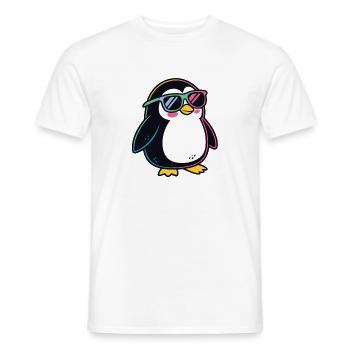 Pinguin-Regenbogengläser - Männer T-Shirt - Weiß - Vorne - AI Model Male 178 dark (178cm)