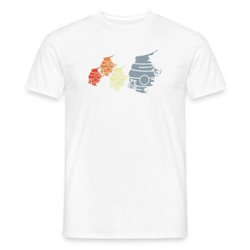 Dessin vintage en ruche - T-shirt homme - blanc - Devant - AI Model Male 178 dark (178cm)