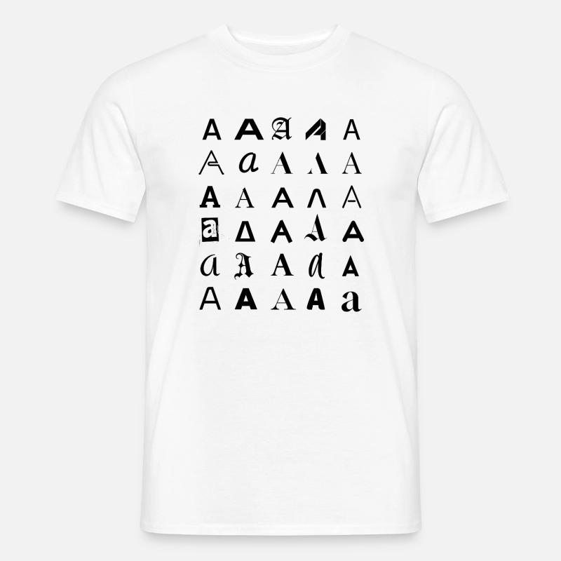 Typografie: Ein Buchstabenvariationsdesign. - Männer T-Shirt - Weiß