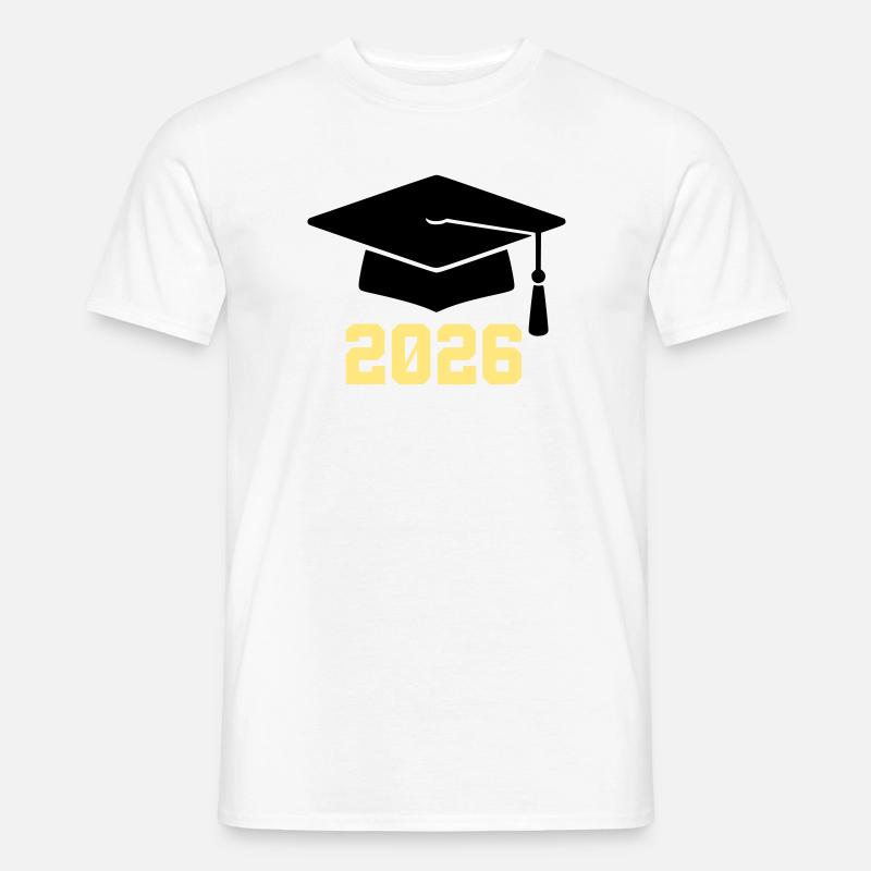 Absolvent 2026 Bachelor Hut - Männer T-Shirt - Weiß