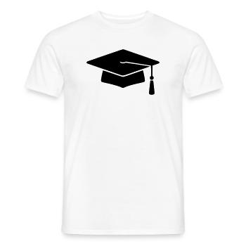 Doktorhut Abschluss Silhouette - Männer T-Shirt - Weiß - Vorne - AI Model Male 178 dark (178cm)