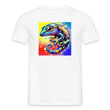 Gecko - Men's T-Shirt - white - Front - AI Model Male 178 dark (178cm)