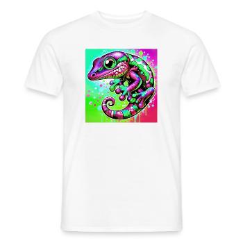 Gecko - Men's T-Shirt - white - Front - AI Model Male 178 dark (178cm)