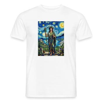 Dionysus Starry Night - Men's T-Shirt - white - Front - AI Model Male 178 dark (178cm)