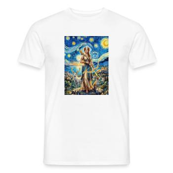 Artemis Starry Night - Men's T-Shirt - white - Front - AI Model Male 178 dark (178cm)