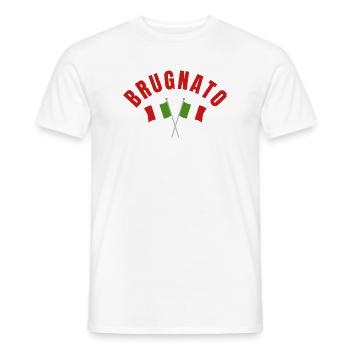 Brugnato Italian Flags - Men's T-Shirt - white - Front - AI Model Male 178 dark (178cm)
