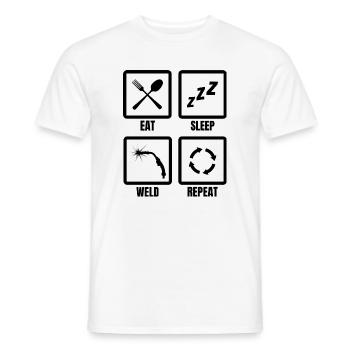 Routine de soudeur - T-shirt homme - blanc - Devant - AI Model Male 178 dark (178cm)