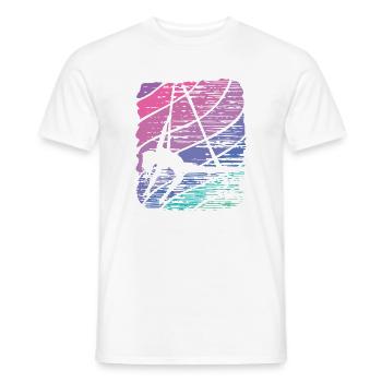Vertikaltuch Vintage Luftakrobatik Aerial Silk - Männer T-Shirt - Weiß - Vorne - AI Model Male 178 dark (178cm)
