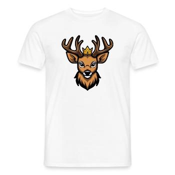 Couronne de tête de cerf - T-shirt homme - blanc - Devant - AI Model Male 178 dark (178cm)
