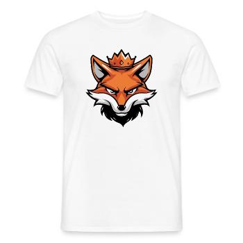 Couronne de Tête de Renard - T-shirt homme - blanc - Devant - AI Model Male 178 dark (178cm)