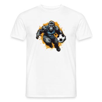 Équipe de football Gorilla - T-shirt homme - blanc - Devant - AI Model Male 178 dark (178cm)