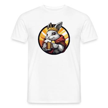 Hase Bier Lustig - Männer T-Shirt - Weiß - Vorne - AI Model Male 178 dark (178cm)