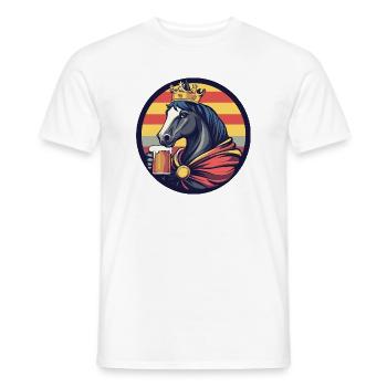 Bière de cheval drôle - T-shirt homme - blanc - Devant - AI Model Male 178 dark (178cm)
