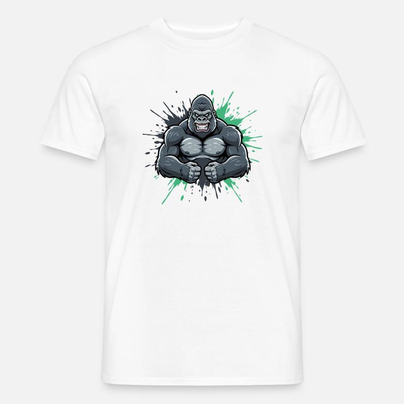 Gorilla Kraft Comic Smash - Men's T-Shirt - white
