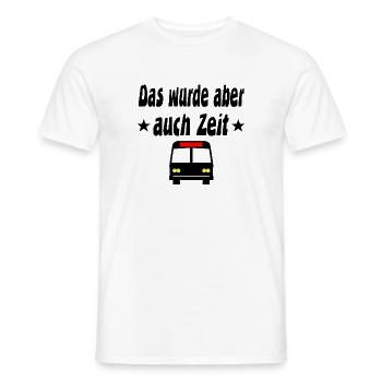Bus - Männer T-Shirt - Weiß - Vorne - AI Model Male 178 dark (178cm)