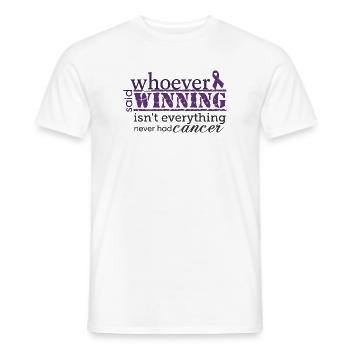 Winning Is Everything Cancer Awareness - Men's T-Shirt - white - Front - AI Model Male 178 dark (178cm)