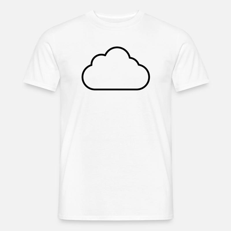 Wolkenumriss - Männer T-Shirt - Weiß