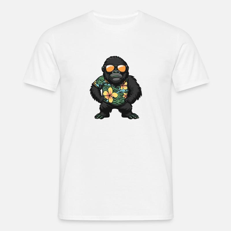 Gorilla Comic Vacation - Men's T-Shirt - white