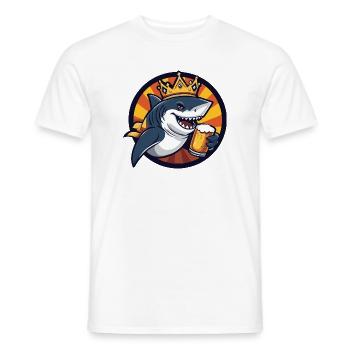 Bière de requin drôle - T-shirt homme - blanc - Devant - AI Model Male 178 dark (178cm)