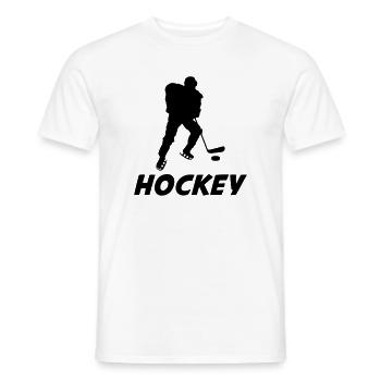 Hockey - Men's T-Shirt - white - Front - AI Model Male 178 dark (178cm)