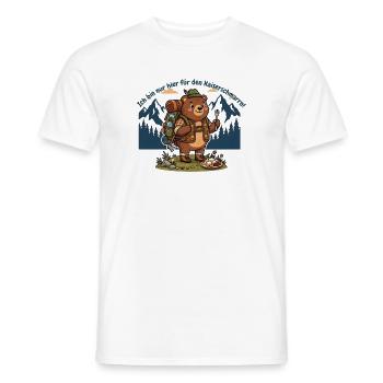 Kaiserschmarrn Wanderbär - Lustiges Wandershirt - Männer T-Shirt - Weiß - Vorne - AI Model Male 178 dark (178cm)