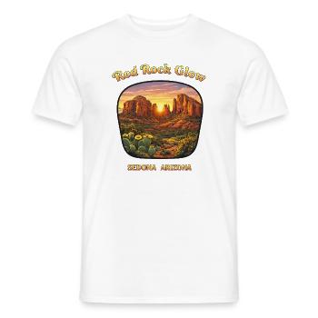 Sedona Arizona Red Rock Sunset - Men's T-Shirt - white - Front - AI Model Male 178 dark (178cm)