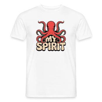 Oktopus Spirit - Männer T-Shirt - Weiß - Vorne - AI Model Male 178 dark (178cm)