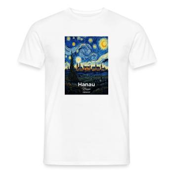 Hanau Germany Starry Night - Men's T-Shirt - white - Front - AI Model Male 178 dark (178cm)