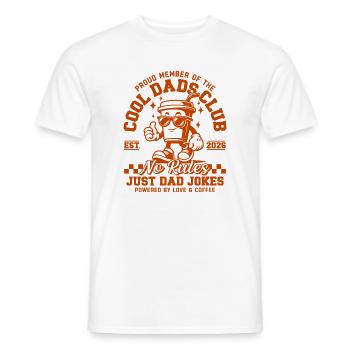 Cadeau Papa 2026 - Club des Papas Cool - T-shirt homme - blanc - Devant - AI Model Male 178 dark (178cm)