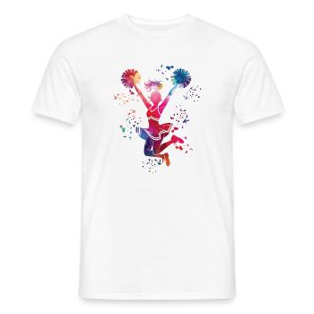 Cheerpom pom girls Mom Cheerleading - T-shirt homme - blanc - Devant - AI Model Male 178 dark (178cm)