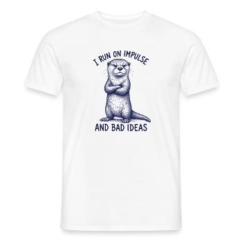 Je fais un acte impulsif de drôle de chemise de loutre - T-shirt homme - blanc - Devant - AI Model Male 178 dark (178cm)