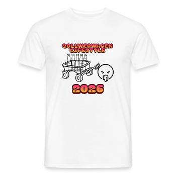 Handcart Lifestyle 2026 – Father's Day Tour Retro - Men's T-Shirt - white - Front - AI Model Male 178 dark (178cm)