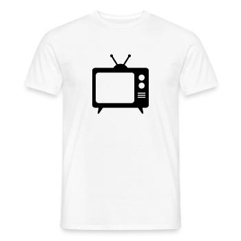 Rétro TV - T-shirt homme - blanc - Devant - AI Model Male 178 dark (178cm)