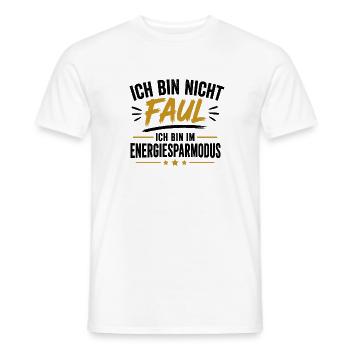 Faul, aber klug – Humor auf Kleidung - Männer T-Shirt - Weiß - Vorne - AI Model Male 178 dark (178cm)