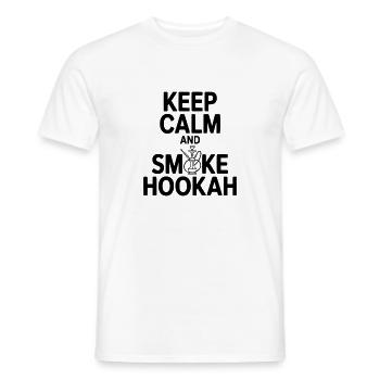 Keep Calm And Smoke Hookah - Men's T-Shirt - white - Front - AI Model Male 178 dark (178cm)