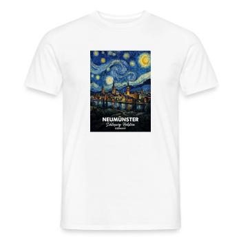Neumünster Germany Sternennacht Skyline - Männer T-Shirt - Weiß - Vorne - AI Model Male 178 dark (178cm)