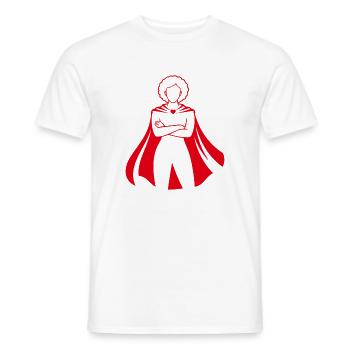Citation de travailleur social : Héros du travail social - T-shirt homme - blanc - Devant - AI Model Male 178 dark (178cm)