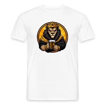 Lion Beer Drôle - T-shirt homme - blanc - Devant - AI Model Male 178 dark (178cm)