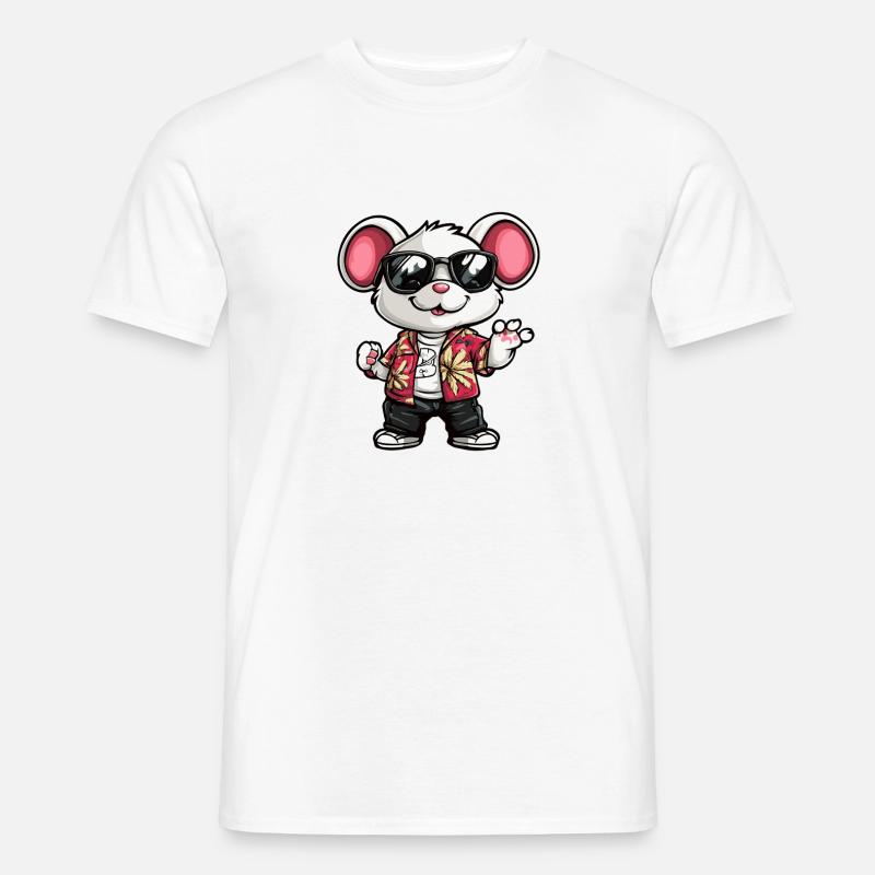 Maus Comic Urlaub - Männer T-Shirt - Weiß