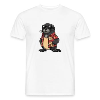 Vacances de Seal Comic - T-shirt homme - blanc - Devant - AI Model Male 178 dark (178cm)